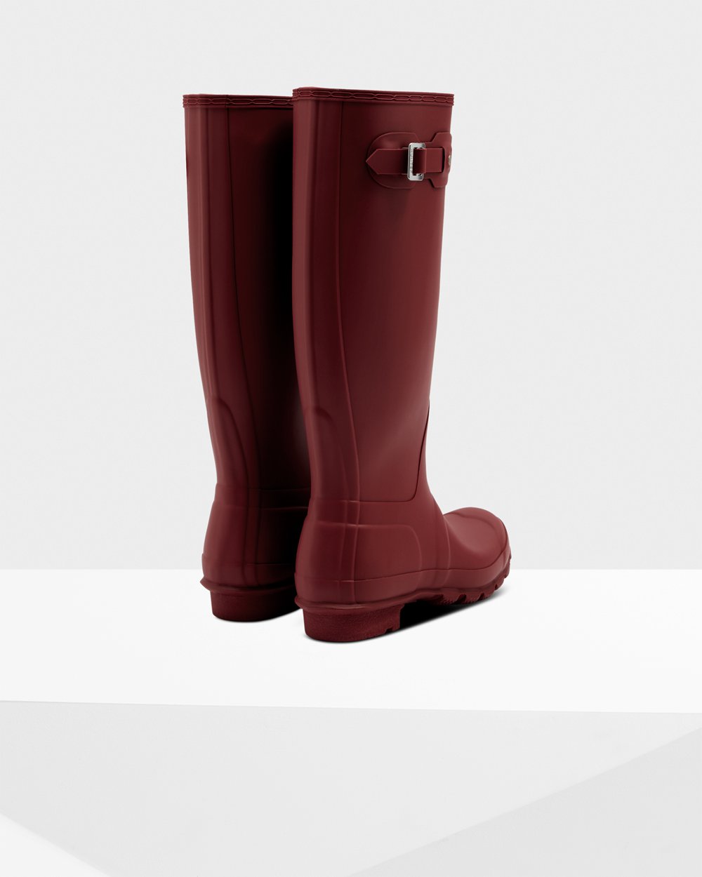 Womens Hunter Tall Rain Boots Grey Red - Original - 9523740-KA